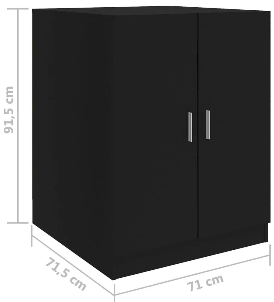 Ντουλάπι Πλυντηρίου Μαύρο 71 x 71,5 x 91,5 εκ.