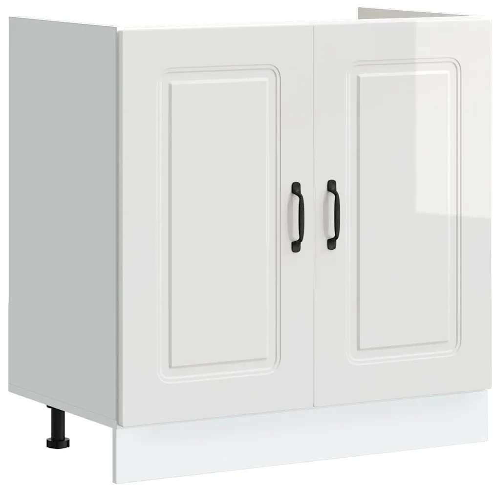 vidaXL Ντουλάπα Κουζίνας με αποθήκευση 2 pcs Λευκό 80 x 46 x 81.5 εκ