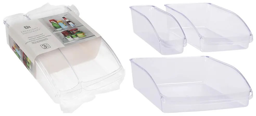 Σετ Ράφια Οργάνωσης Ψυγείου Εxcellent Houseware - 3 τεμάχια