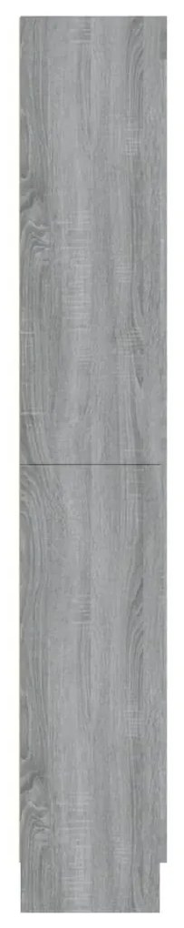 Βιτρίνα Γκρι Sonoma 82,5x30,5x185,5 εκ. από Επεξεργασμένο Ξύλο - Γκρι