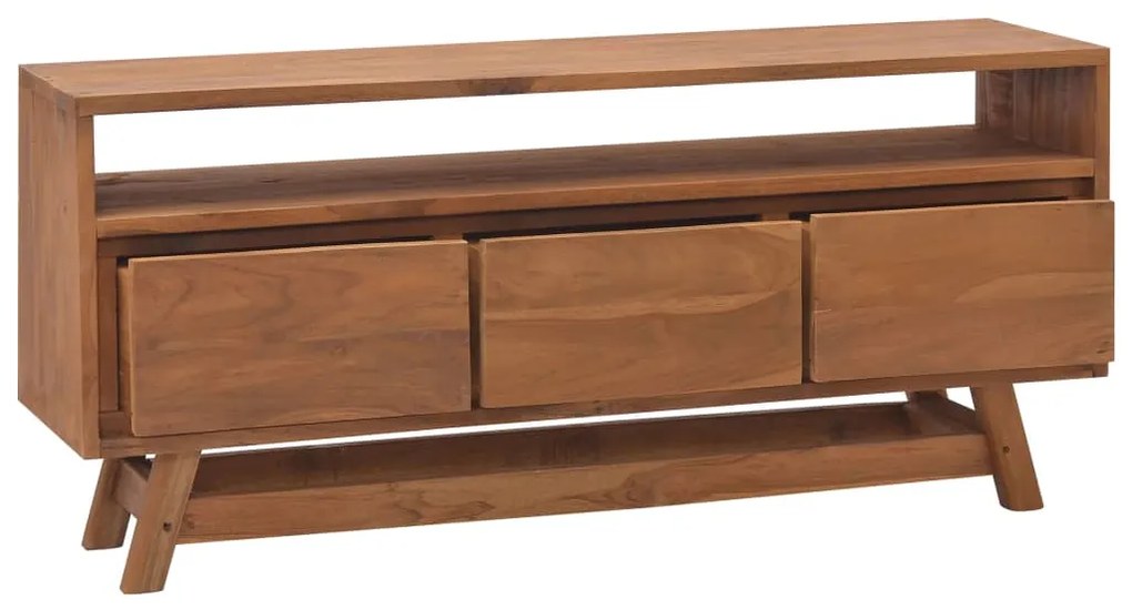 vidaXL Έπιπλο Τηλεόρασης 110 x 30 x 50 εκ. από Μασίφ Ξύλο Teak