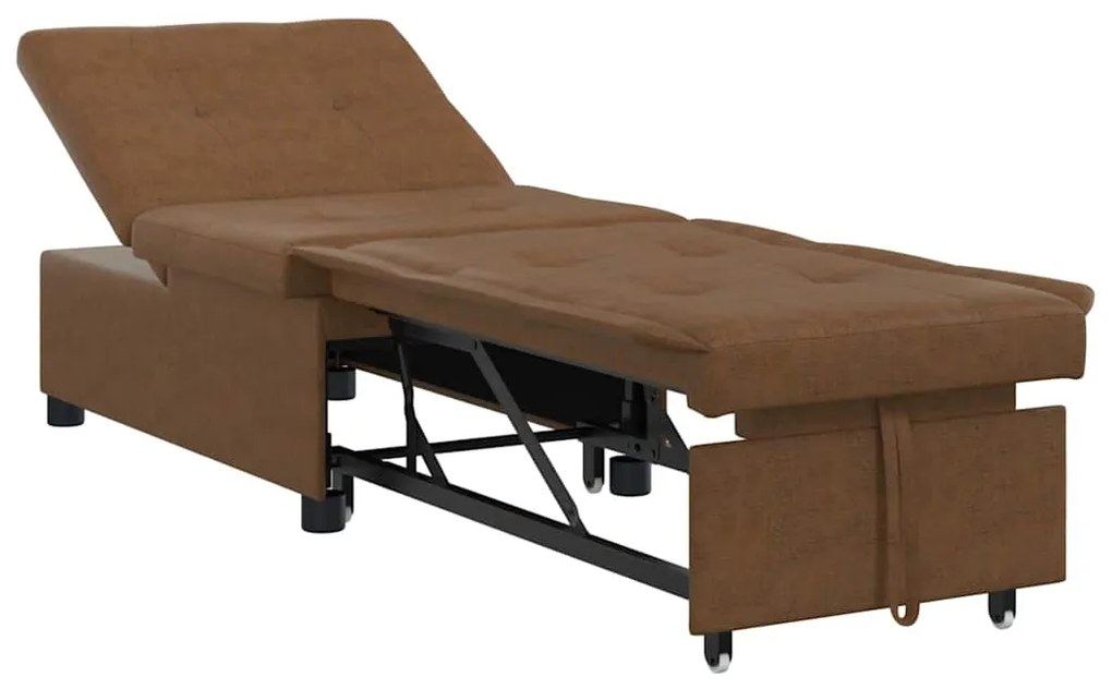 vidaXL Κρεβάτι καναπές Καφέ 194 x 67 x 82 εκ Υφασμα Huahua