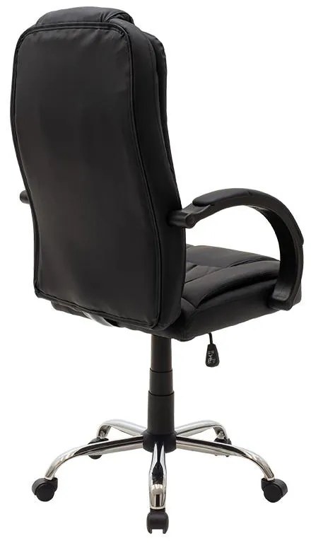 Καρέκλα γραφείου διευθυντή Cara pu χρώμα μαύρο 64x64x113 εκ.