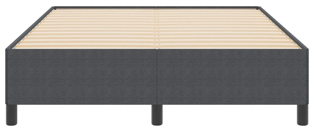vidaXL Κρεβάτι Σκελετός Σκούρο Γκρι 140x190 εκ. Υφασμα Καρντούρας
