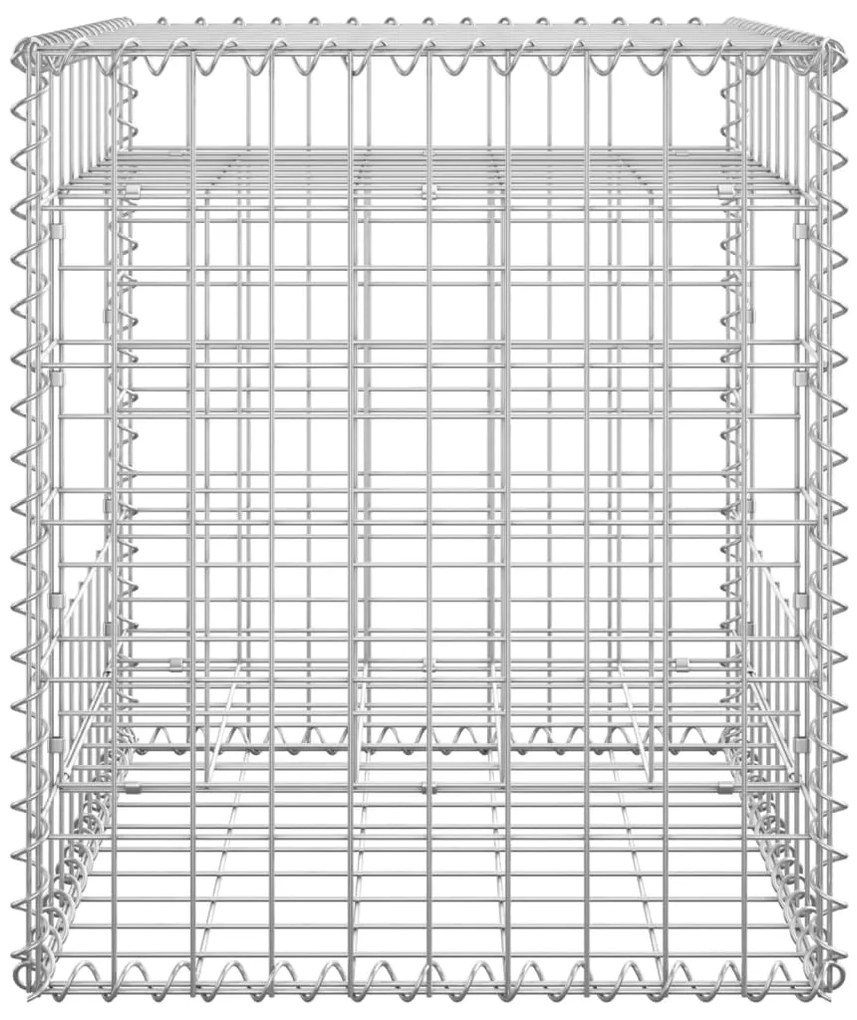 vidaXL Συρματοκιβώτιο Στύλος 50 x 50 x 60 εκ. Σιδερένιο