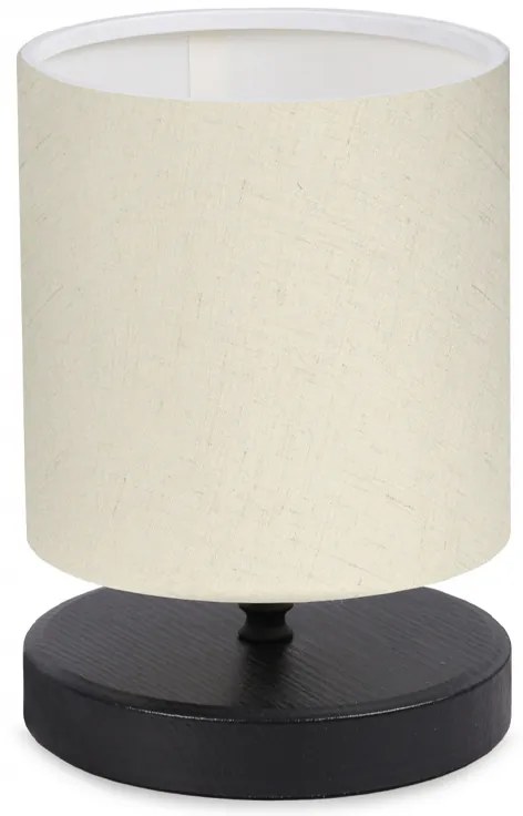 Φωτιστικό επιτραπέζιο Hassard Megapap ύφασμα/Mdf χρώμα κρεμ/μαύρο 15x16x22εκ.