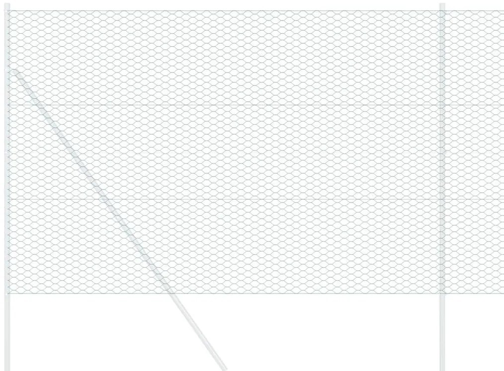 vidaXL Εξαγωνικός φράχτης Πράσινο 1.6 x 10 m Ατσάλι