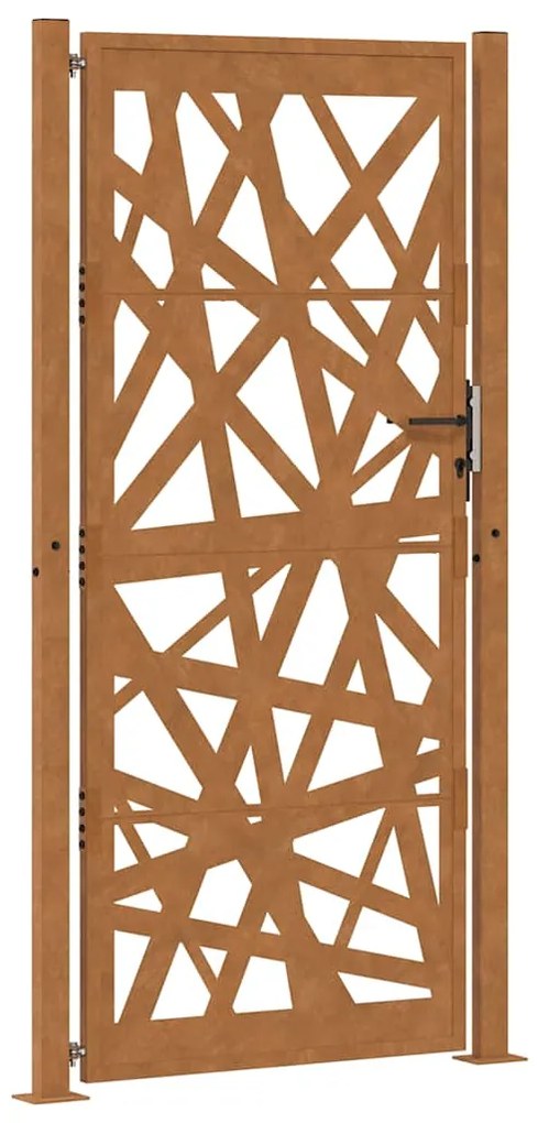 vidaXL Πύλη κήπου 105x205 cm από καιρικό χάλυβα Light Design