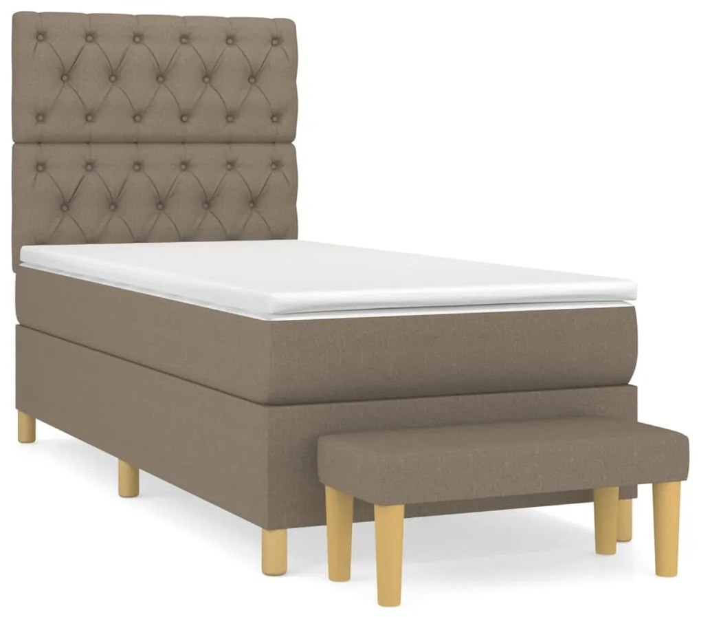 ΚΡΕΒΑΤΙ BOXSPRING ΜΕ ΣΤΡΩΜΑ TAUPE 80X200 ΕΚ. ΥΦΑΣΜΑΤΙΝΟ 3137353