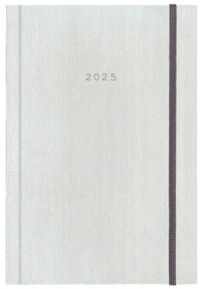 Next ημερολόγιο 2025 fabric ημερήσιο δετό λευκό με λάστιχο 14x21εκ.  τμχ.