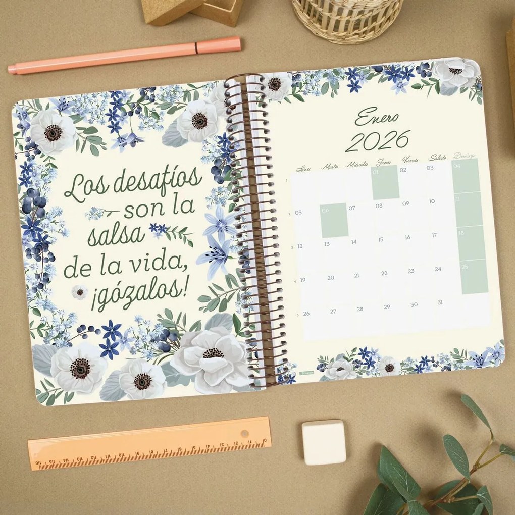 Ατζέντα Finocam CLOE A5 15,5 x 21,2 cm Καφέ 2026