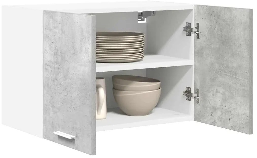 vidaXL Κρεμαστό ντουλάπι Σκυρόδεμα Γκρι και Λευκό 60 x 31 x 40 εκ