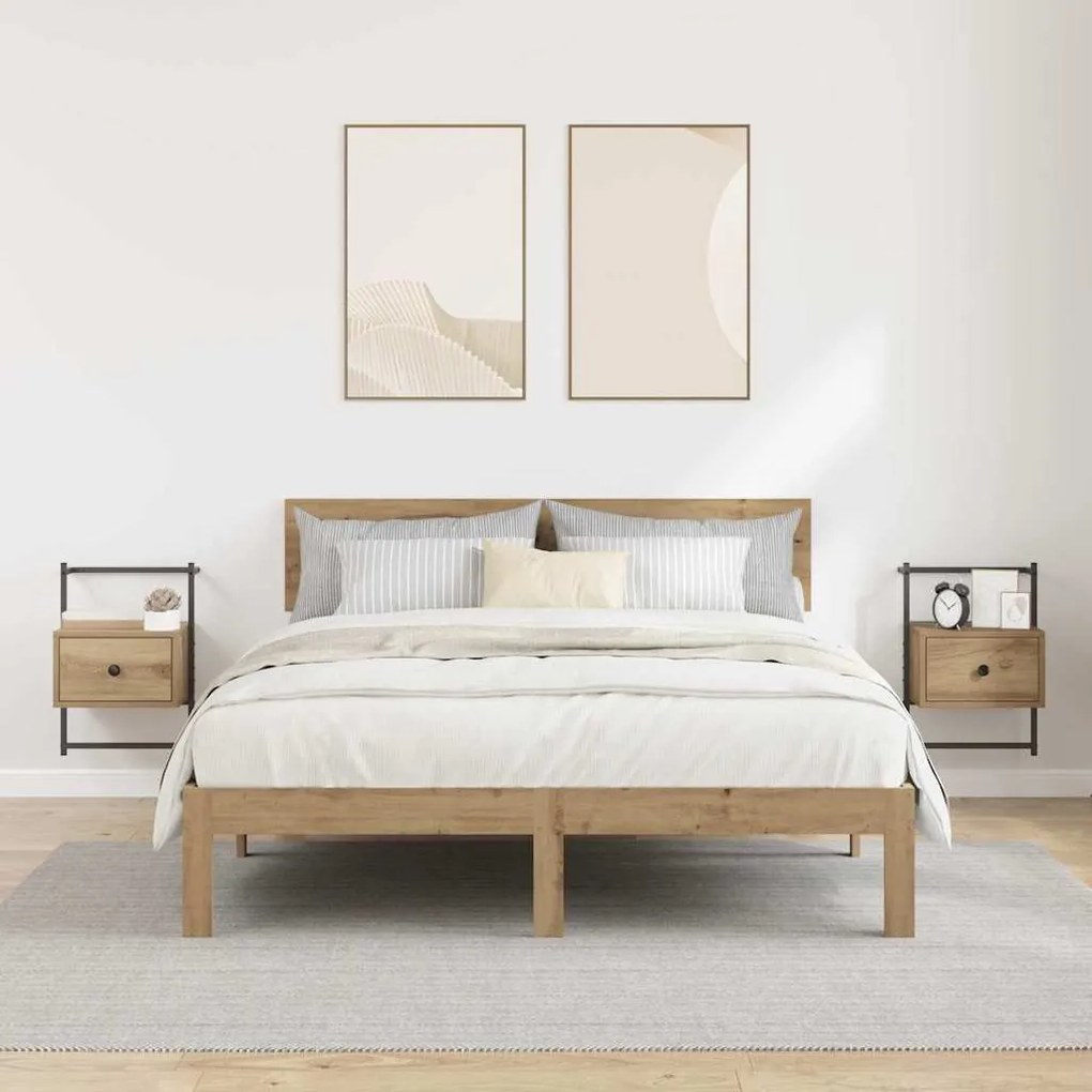 vidaXL Κομοδίνο 2 pcs Artisan Oak 35 x 30 x 51 εκ. Επεξεργασμένο ξύλο