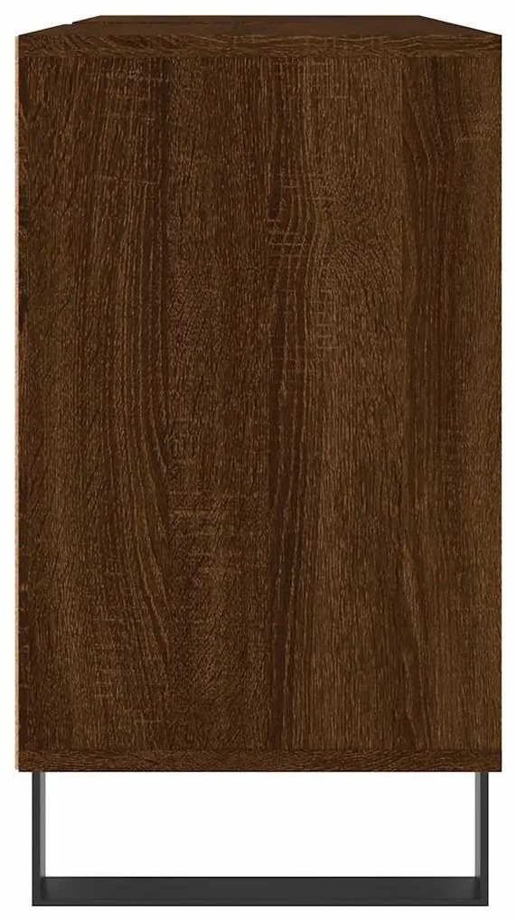 vidaXL Ντουλάπι Μπάνιου Καφέ Δρυς 80 x 33 x 60 εκ. Επεξεργασμένο Ξύλο