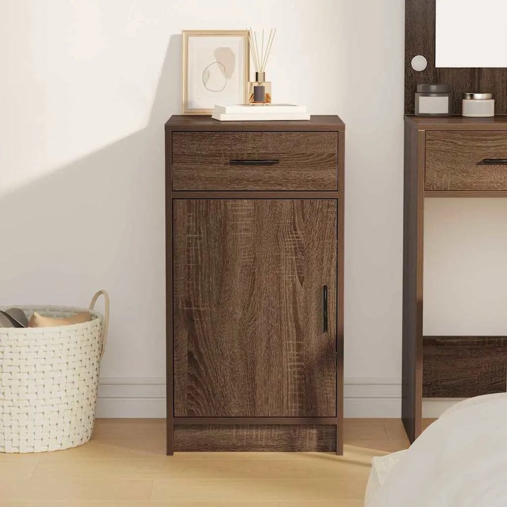vidaXL Πλαϊνό γραφείο Καφέ δρυς 40 x 40.5 x 75 εκ Επεξεργασμένο ξύλο