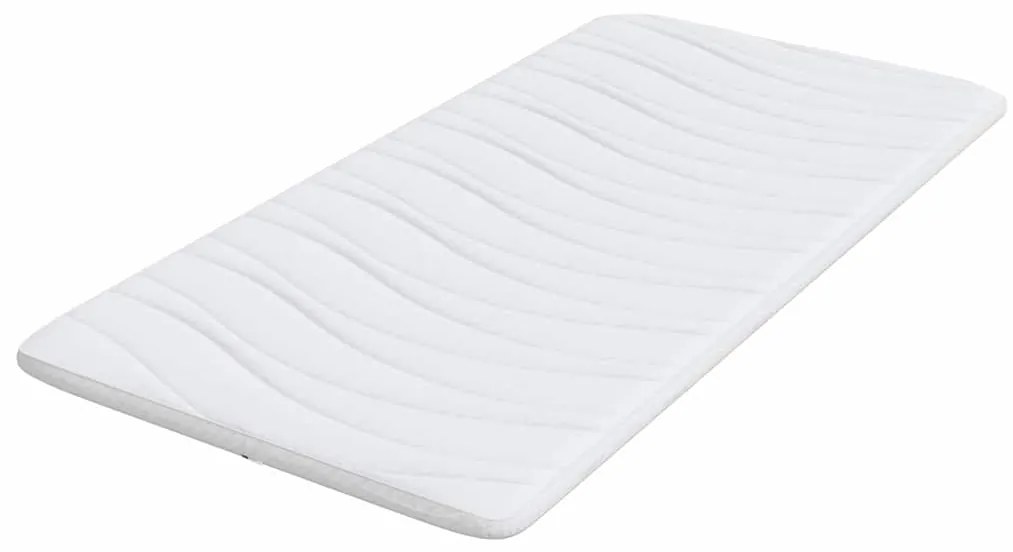 vidaXL Στρώμα επικάλυψης Λευκό 140 x 200 x 5.5 εκ Υφασμα Πλεκτό