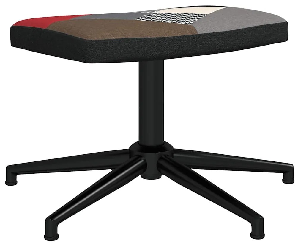 vidaXL Πολυθρόνα Relax Σχέδιο Patchwork Υφασμάτινη με Σκαμπό