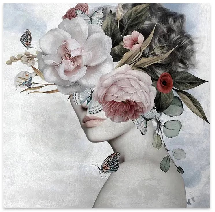 Πίνακας σε καμβά &quot;Hidden Face&quot; Megapap ψηφιακής εκτύπωσης 60x60x3 εκ.