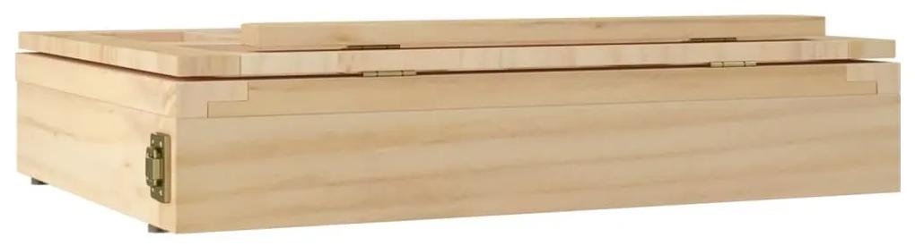 Καβαλέτο Επιτραπέζιο Συρτάρι 33,5x25,5x7 εκ. Μασίφ Ξύλο Πεύκου
