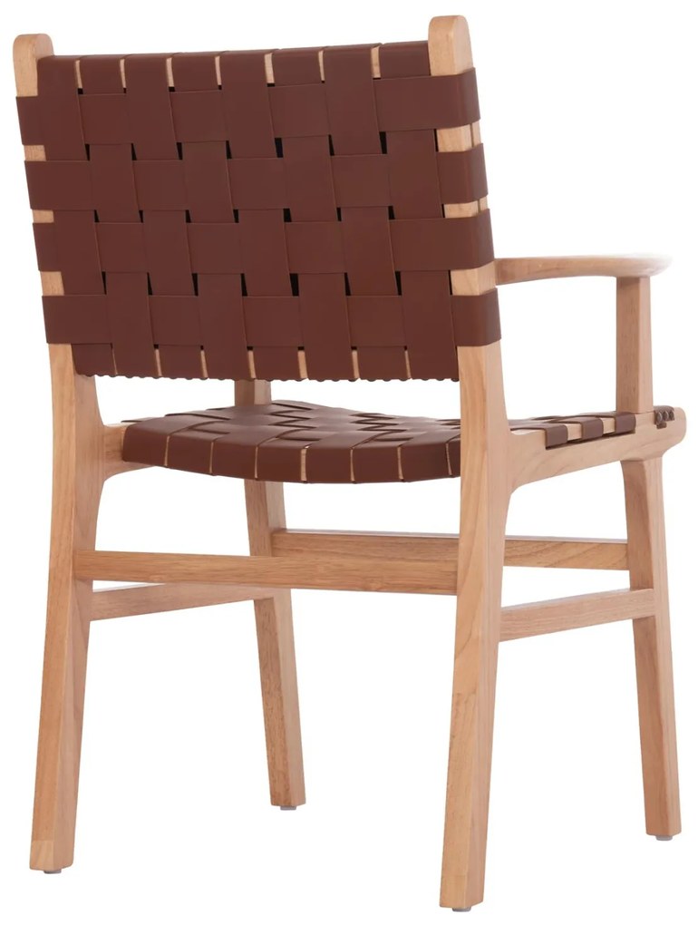 Καρέκλα Πολυθρόνα FELIPE με PU Καφέ &amp; ΤΟΟΝ Ξύλο 61x59x86Yεκ. 61x59x86 εκ.