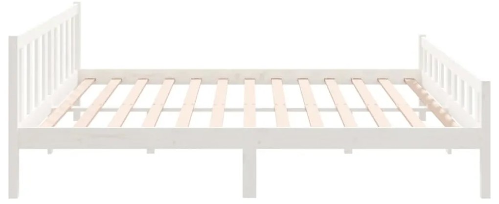 vidaXL Πλαίσιο Κρεβατιού Λευκό 160 x 200 εκ. από Μασίφ Ξύλο