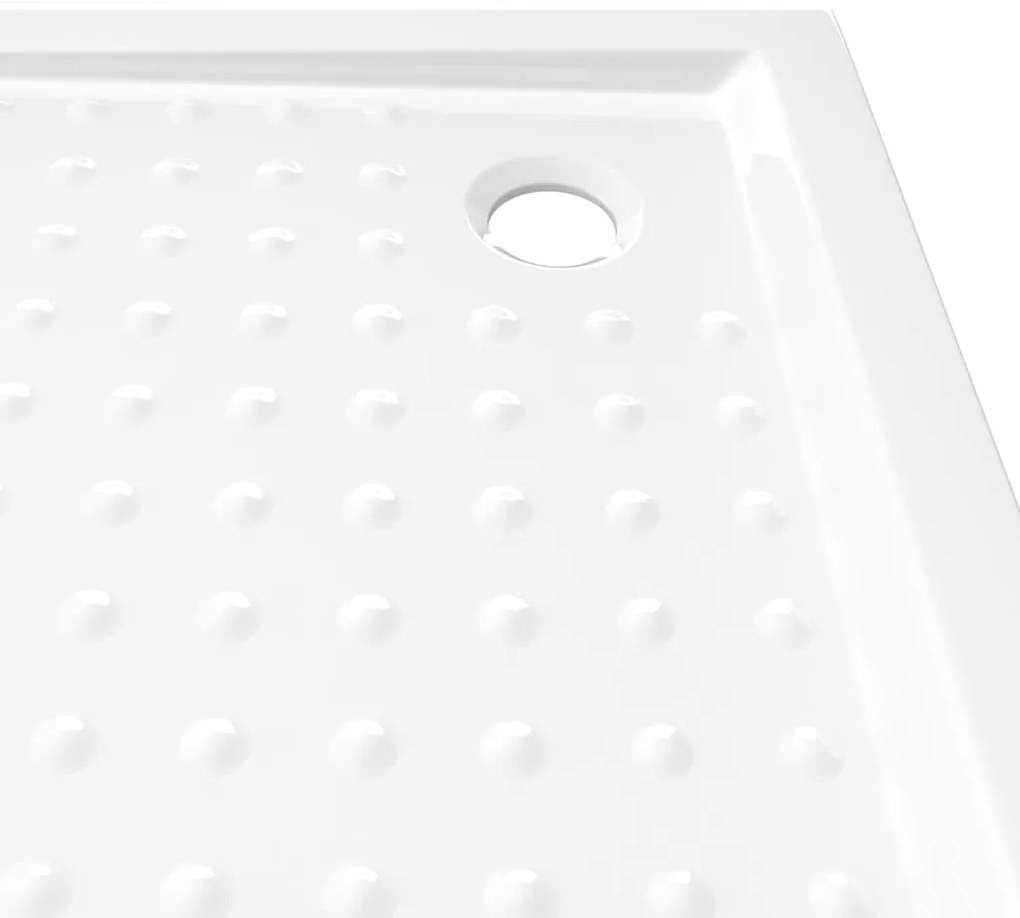 vidaXL Βάση Ντουζιέρας με Σχέδιο Τάπας Λευκή 90 x 90 x 4 εκ. από ABS