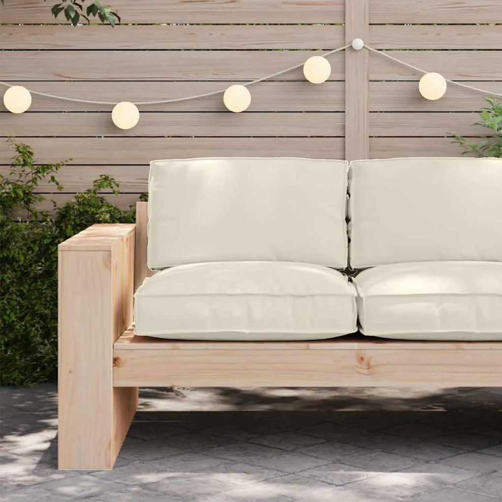 vidaXL Μαξιλάρι παλέτας για κάθισμα Κρεμ 80 x 80 x 12 cm Ύφασμα Oxford
