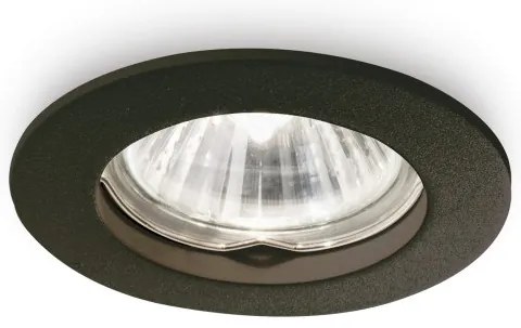 Χωνευτό Σποτ Φωτιστικό Οροφής 1xGU10 Μαύρο Downlight Jazz 243818 Ideal Lux 243818