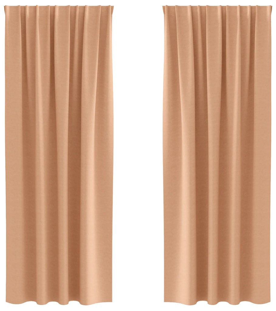 vidaXL Κουρτίνες 2 pcs Ανοιχτό καφέ 225 x 140 εκ. Πολυεστέρας