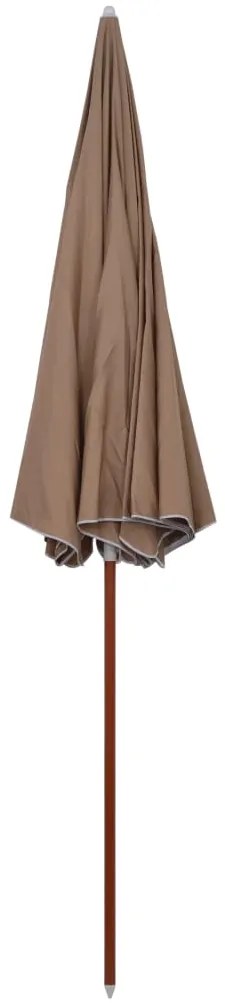 vidaXL Ομπρέλα Κήπου Χρώμα Taupe 300 εκ. με Ατσάλινο Ιστό