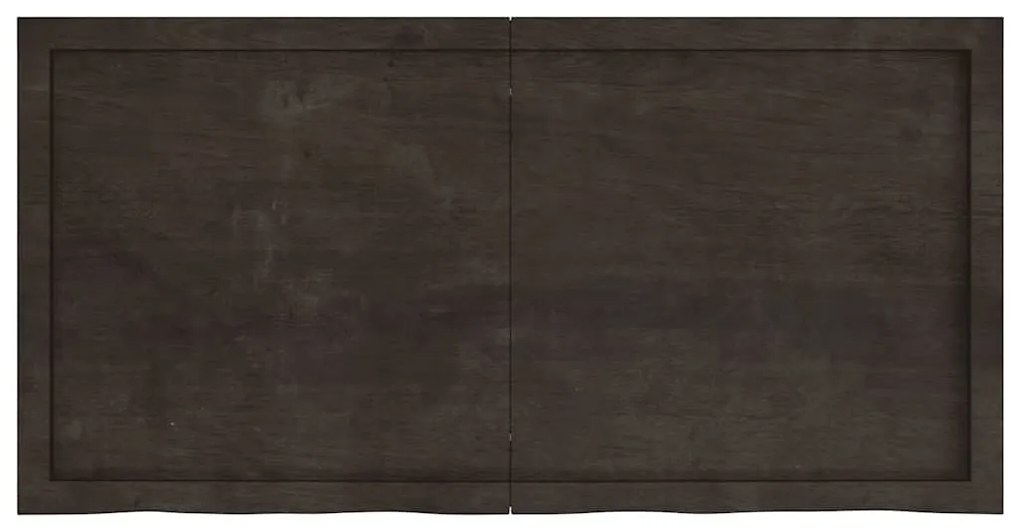 vidaXL Ράφι Τοίχου Σκούρο Καφέ 120x60x(2-4) εκ. Επεξ. Μασίφ Ξύλο Δρυός