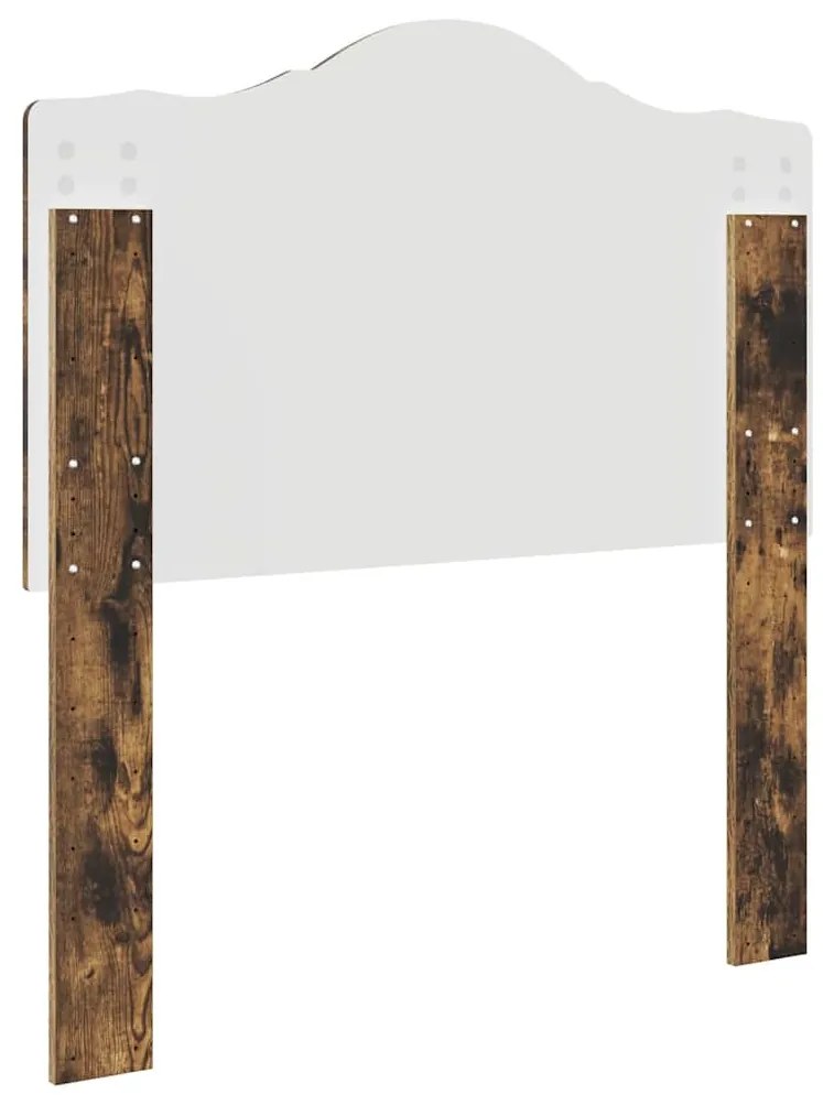 vidaXL Κεφαλάρι με κεφαλάρι Καπνιστό Δρύς 90 cm Επεξεργασμένο ξύλο