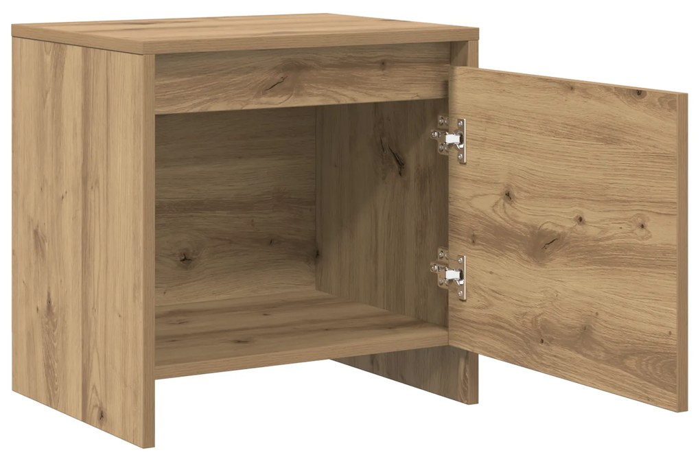 vidaXL Κομοδίνο artisan δρυς 45 x 34 x 44.5 εκ Επεξεργασμένο ξύλο