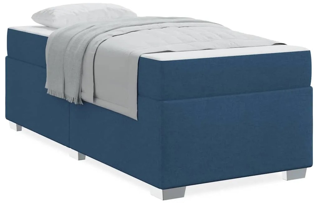 vidaXL Σκελετός Κρεβατιού Άλλο Μπλε 90 x 190 cm ύφασμα