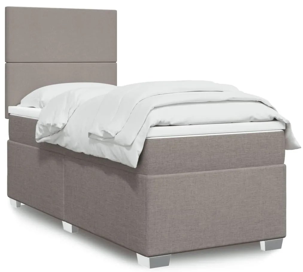 ΚΡΕΒΑΤΙ BOXSPRING ΜΕ ΣΤΡΩΜΑ TAUPE 80X200 ΕΚ. ΥΦΑΣΜΑΤΙΝΟ 3290312