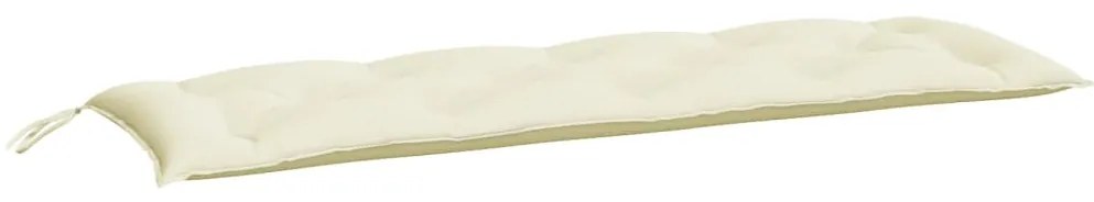 vidaXL Μαξιλάρι Πάγκου Κήπου Κρεμ 150x50x7 εκ. Ύφασμα Oxford