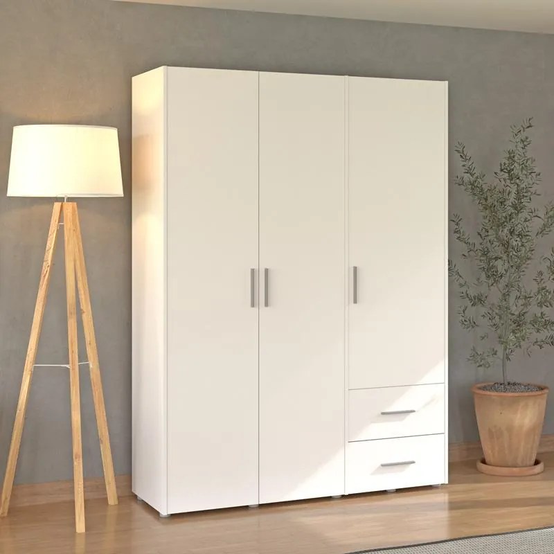 Ντουλάπα PARNAS 3K2F Τρίφυλλη Λευκή 149x54x208 εκ. 149x54x208 εκ.