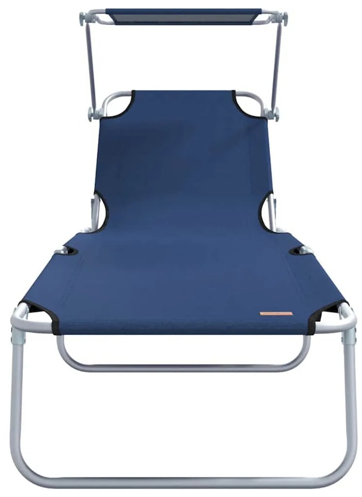 vidaXL Ξαπλώστρα 2-πρόσωπο 2 pcs Μπλε 58 x 188 x 77 εκ. ύφασμα