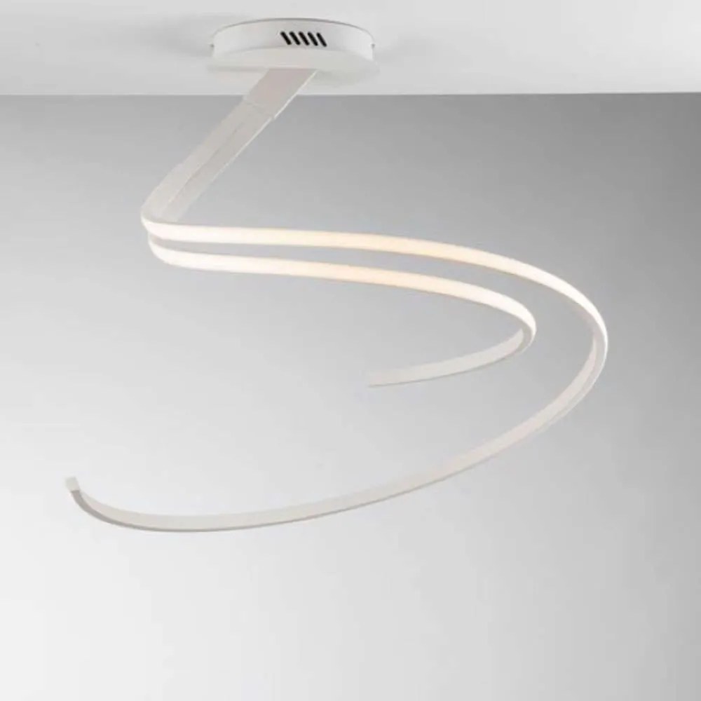 Φωτιστικό Οροφής - Πλαφονιέρα Kinetic LED-KINETIC-PL-BCO 40W Led 60x58cm White Luce Ambiente Design Aluminium