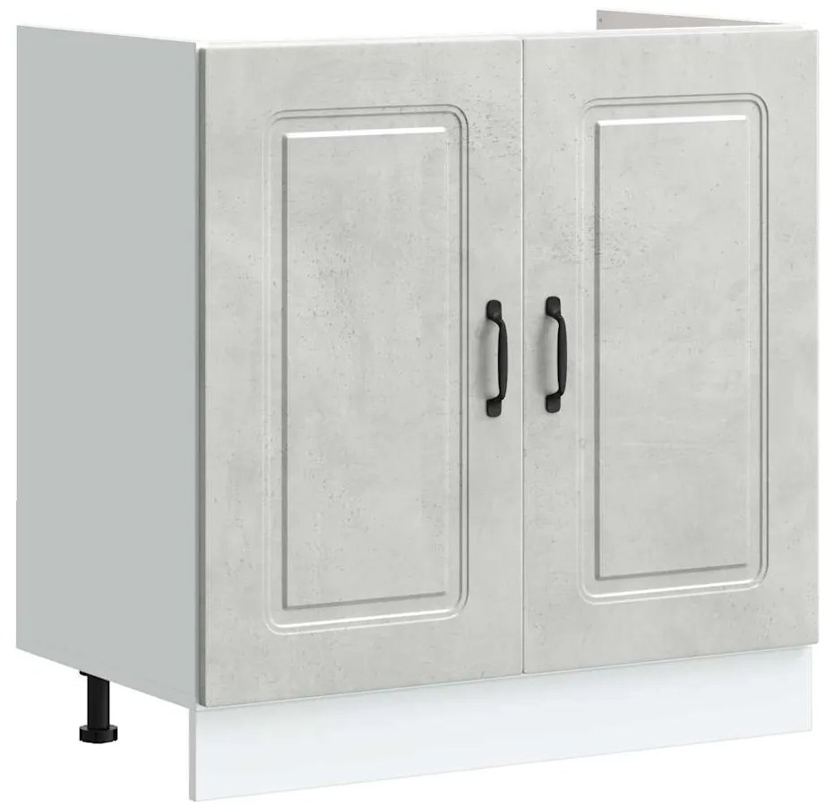 vidaXL Ντουλάπα Κουζίνας με αποθήκευση 2 pcs Γκρι 80 x 46 x 81.5 εκ