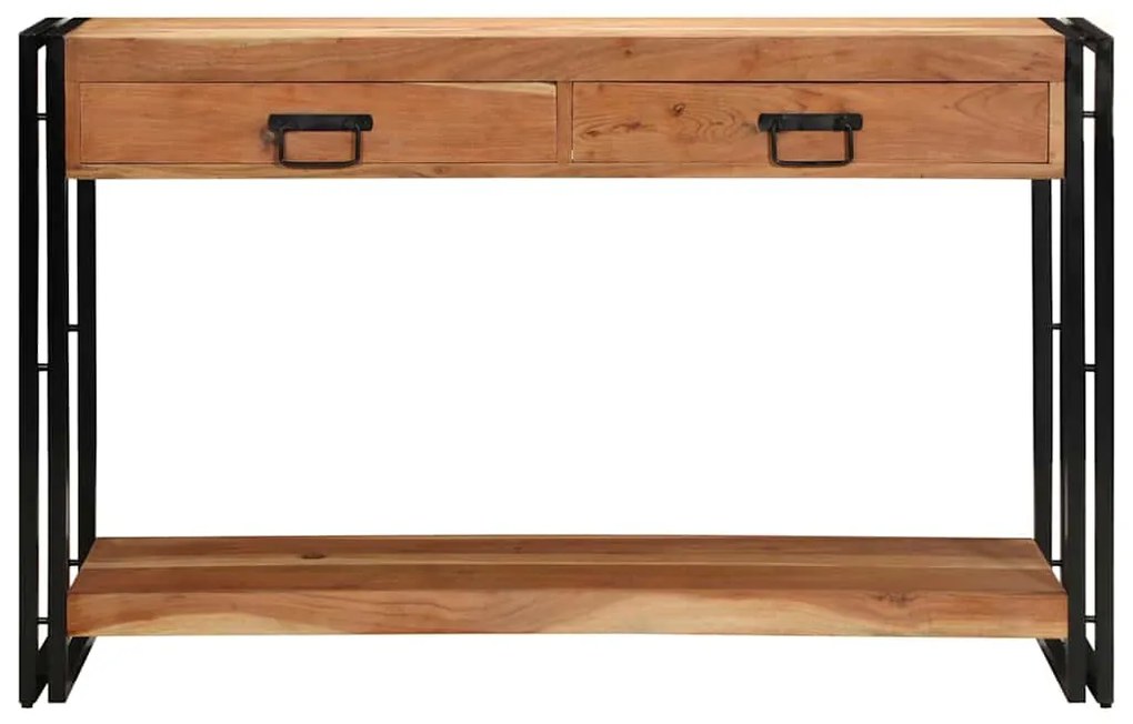 vidaXL Τραπέζι κονσόλας Καφέ 120 x 33 x 75 εκ Μασίφ ξύλο ακακίας