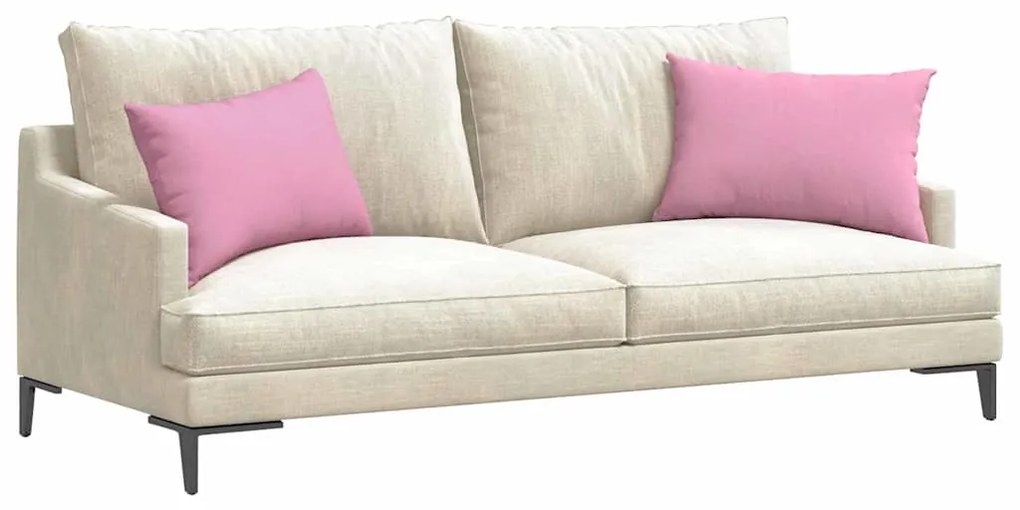 vidaXL Μαξιλάρι Καναπέ 2 pcs Ροζ 60 x 40 cm ύφασμα