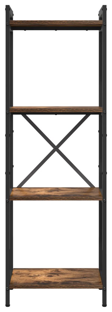 vidaXL Βιβλιοθήκη Καπνιστή δρυς 40 x 30 x 118 εκ Ξύλο