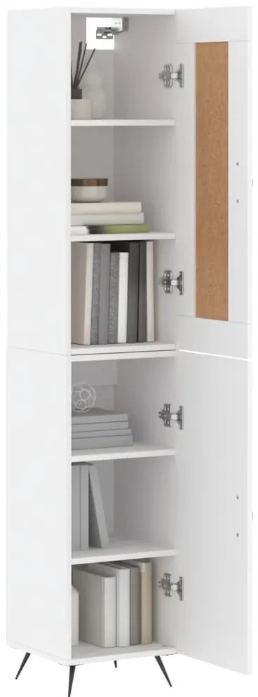 vidaXL Ντουλάπι Λευκό 34,5 x 34 x 180 εκ. από Επεξεργασμένο Ξύλο