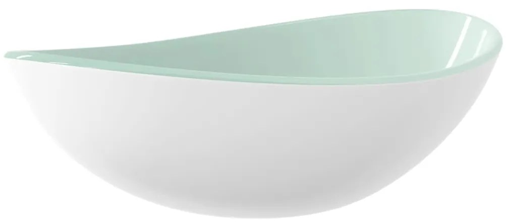 vidaXL Νιπτήρας Λευκός 54,5 x 35 x 15,5 εκ. από Ψημένο Γυαλί