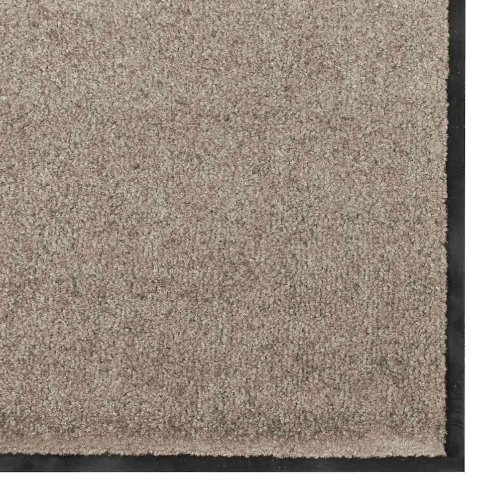 vidaXL Χαλάκι Εξώπορτας Μπεζ και Μαύρο 120 x 180 cm