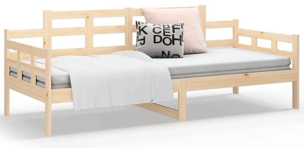 vidaXL Καναπές Κρεβάτι 90 x 190 εκ. από Μασίφ Ξύλο Πεύκου