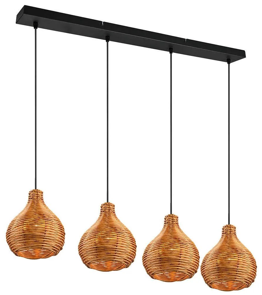 Φωτιστικό Οροφής - Ράγα Sprout R31294002 93x17x150cm 4xE14 30W Natural-Black RL Lighting