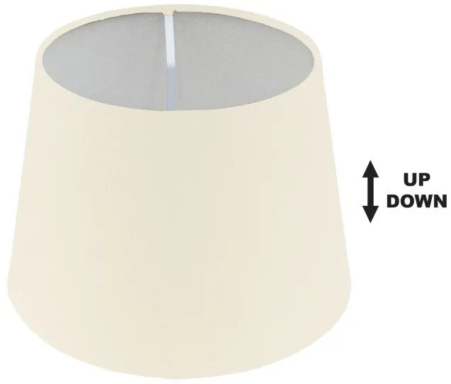 Καπέλο Φωτιστικού Ε27/E14 Up-Down 22xΦ30cm Ύφασμα SPC 30 Arlight -284052-Μπεζ 0284052