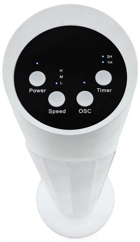 Ανεμιστήρας πύργου Elite ETTF-0331, 50W, 3 ταχύτητες, Χρονοδιακόπτης, LED, Αθόρυβη λειτουργία, Τηλεχειριστήριο, Λευκό